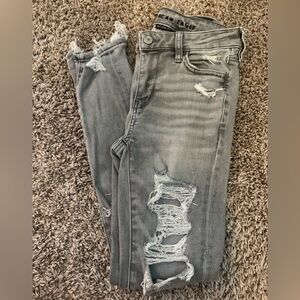 American Eagle Outfitters Ripped Gray Skinny Jeans